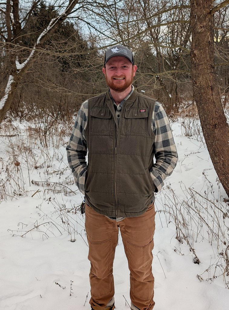 a man standing in the snow